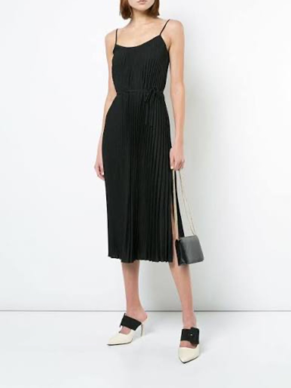 Vince Pleated Cami Dress - Black Small